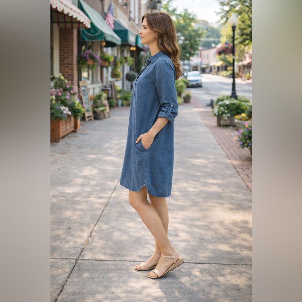 LOVESTITCH TENCIL SHIRTDRESS - Picture 2 of 6